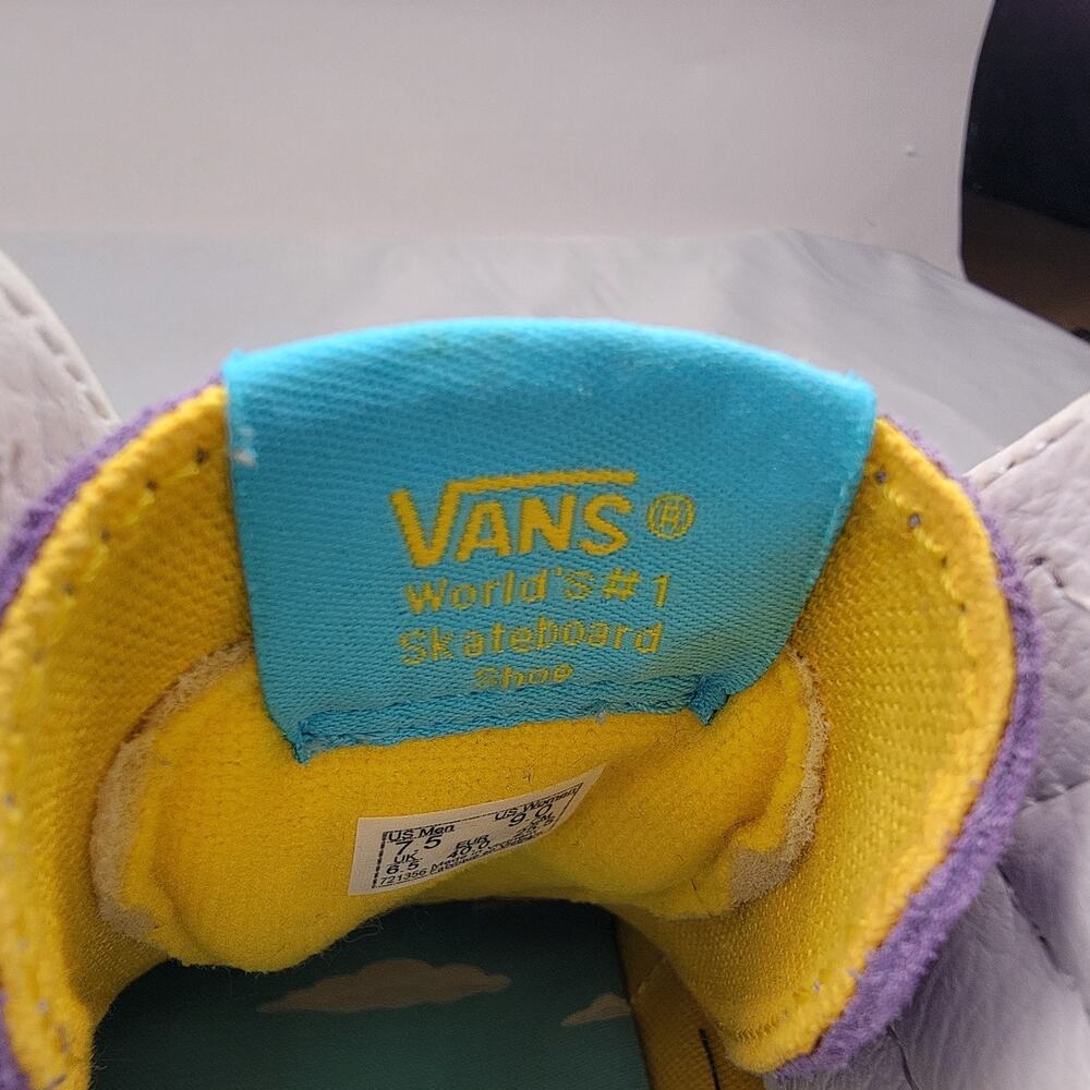 Vans Sk8-Hi Lisa Simpson For President Purple & Yellow Women 9/ Men 7.5 Sneakers - Picture 10 of 14